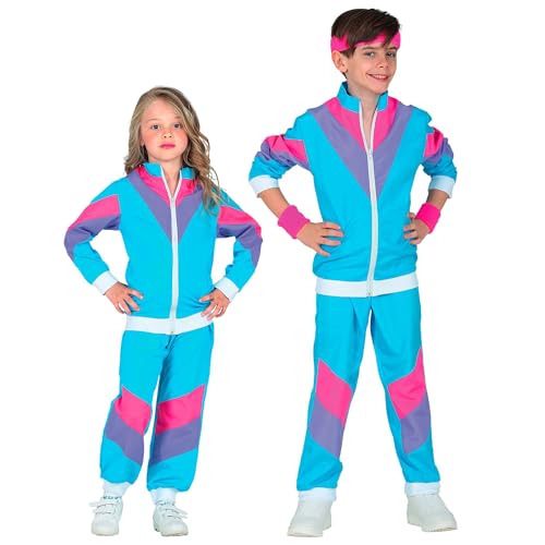 W WIDMANN MILANO Party Fashion - Kinderkostüm Trainingsanzug, Jacke und Hose, 80er Jahre Outfit, Jogginganzug für Karneval & Party W WIDMANN MILANO Party Fashion - Kinderkostüm Trainingsanzug, Jacke und Hose, 80er Jahre Outfit, Jogginganzug für Karneval & Party von W WIDMANN MILANO Party Fashion