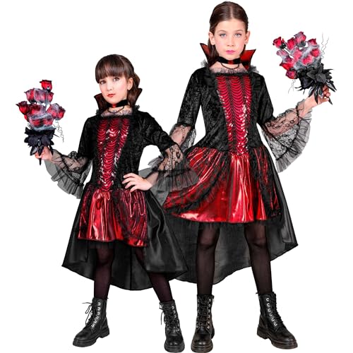 W WIDMANN MILANO Party Fashion - Kinderkostüm Vampir, Kleid und Halskette, Gothic, Blutsauger, Dunkle Gräfin von W WIDMANN MILANO Party Fashion