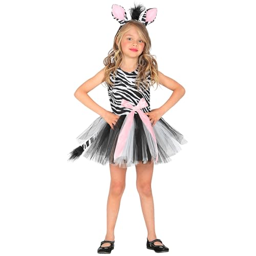 W WIDMANN MILANO Party Fashion - Kinderkostüm Zebra, Kleid mit Tutu, Tierkostüm, Faschingskostüme von W WIDMANN MILANO Party Fashion