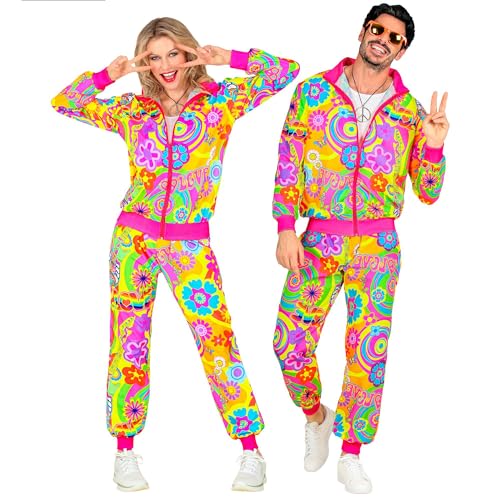 W WIDMANN MILANO Party Fashion - Kostüm Trainingsanzug, Peace & Love Hippie, Neon, Flower Power, 80er Jahre Outfit, Jogginganzug, Bad Taste Outfit, Faschingskostüme W WIDMANN MILANO Party Fashion - Kostüm Trainingsanzug, Peace & Love Hippie, Neon, Flower Power, 80er Jahre Outfit, Jogginganzug, Bad Taste Outfit, Faschingskostüme von W WIDMANN MILANO Party Fashion