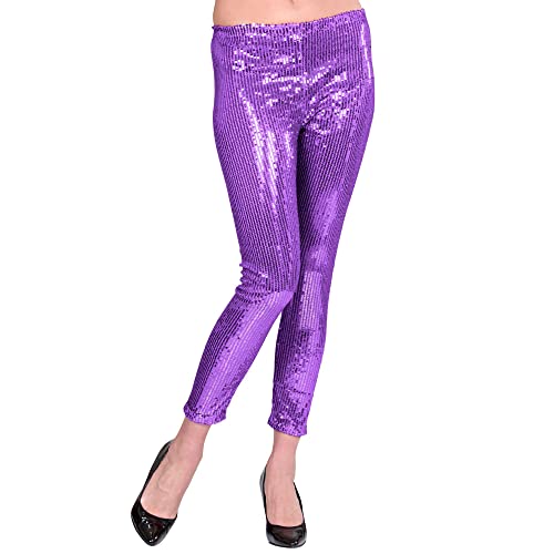 W WIDMANN MILANO Party Fashion - Leggings mit Pailletten, glänzend, Disco Fever, für Faschingskostüme von W WIDMANN MILANO Party Fashion