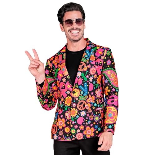 W WIDMANN MILANO Party Fashion - Party Fashion Jackett, Hippie Muster, Anzugjacke, Neon, Flower Power, Peace, Showmen von W WIDMANN MILANO Party Fashion