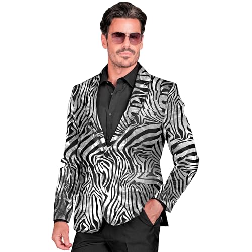 W WIDMANN MILANO Party Fashion - Party Fashion Jackett, Zebra Muster, Anzugjacke, Animal Print, Tierkostüm, Showmen, 80er Jahre, Disco Fever von W WIDMANN MILANO Party Fashion