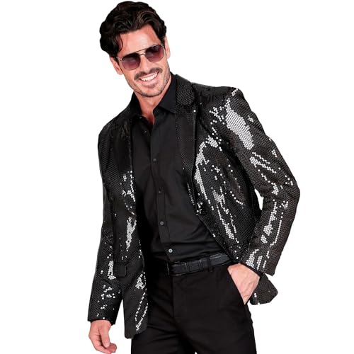 W WIDMANN MILANO Party Fashion - Party Fashion Jackett mit Pailletten für Herren, Disco Fever, Anzugjacke, Schlagermove von W WIDMANN MILANO Party Fashion