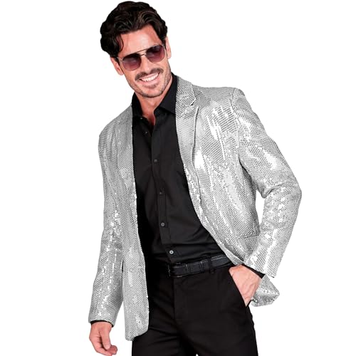 W WIDMANN MILANO Party Fashion - Party Fashion Jackett mit Pailletten für Herren, Disco Fever, Anzugjacke, Schlagermove von W WIDMANN MILANO Party Fashion