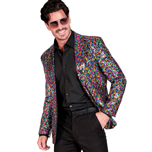 W WIDMANN MILANO Party Fashion - Party Fashion Jackett mit Pailletten für Herren, Disco Fever, Anzugjacke, Schlagermove von W WIDMANN MILANO Party Fashion