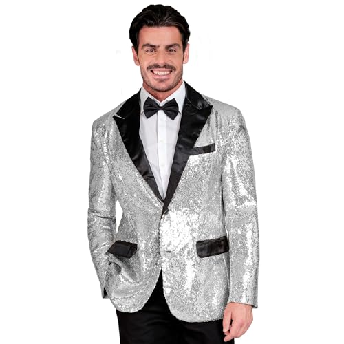 W WIDMANN MILANO Party Fashion - Party Fashion Jackett mit Pailletten für Herren, Satin, Disco Fever, Schlagermove von W WIDMANN MILANO Party Fashion