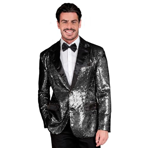 W WIDMANN MILANO Party Fashion - Party Fashion Jackett mit Pailletten für Herren, Satin, Disco Fever, Schlagermove von W WIDMANN MILANO Party Fashion