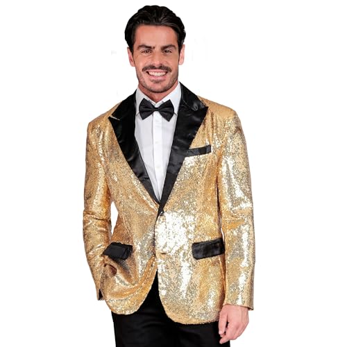 W WIDMANN MILANO Party Fashion - Party Fashion Jackett mit Pailletten für Herren, Satin, Disco Fever, Schlagermove von W WIDMANN MILANO Party Fashion