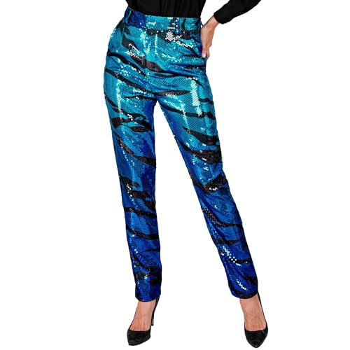 WIDMANN MILANO PARTY FASHION - Party Fashion Paillettenhose für Damen, Tiermuster, Disco Fever, Schlagermove, Damenhose, Animal Print von WIDMANN MILANO PARTY FASHION