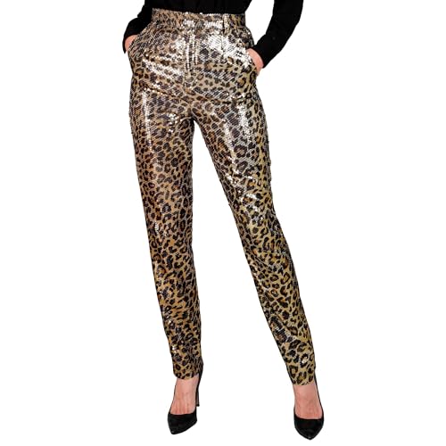 W WIDMANN MILANO Party Fashion - Party Fashion Paillettenhose für Damen, Disco Fever, Schlagermove, Damenhose, Animal Print W WIDMANN MILANO Party Fashion - Party Fashion Paillettenhose für Damen, Disco Fever, Schlagermove, Damenhose, Animal Print von W WIDMANN MILANO Party Fashion