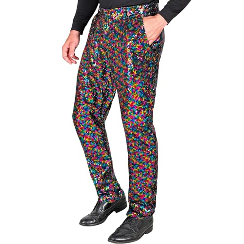 W WIDMANN MILANO Party Fashion - Party Fashion Paillettenhose für Herren, Disco Fever, Schlagermove, Herrenhose von W WIDMANN MILANO Party Fashion