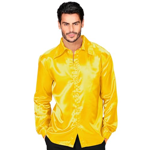 W WIDMANN MILANO Party Fashion - Satin Hemd für Herren, 70er Jahre Disco Fever, Retro Style, Schlagermove, Party Shirt von W WIDMANN MILANO Party Fashion