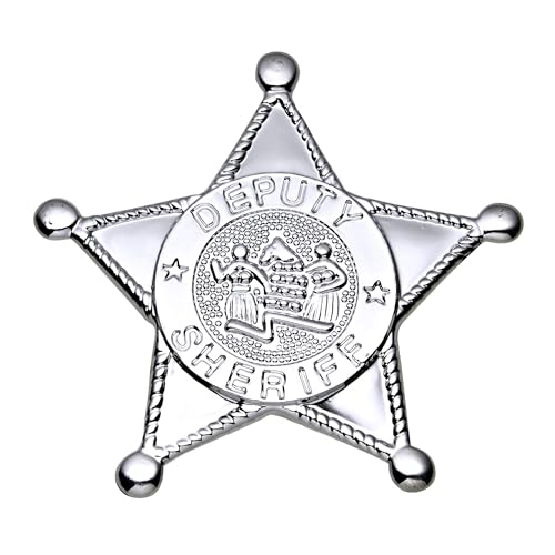 Widmann WDM0324S Sheriff-Stern-Silber, Unisex – Erwachsene, Einheitsgröße von Widmann