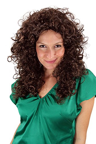 WIG ME UP - PW0032-P4 Perücke Fasching Lockenpracht Vamp Braun Brünett Locken von WIG ME UP