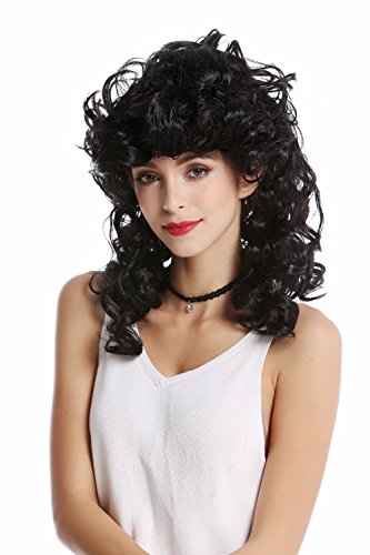 WIG ME UP - 0548-ZA103 Perücke Damen Karneval Halloween lang lockig toupiert schwarz Griechische Göttin Antike von WIG ME UP