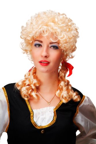 WIG ME UP - 3048-P02 Karneval Fasching Perücke Barock Blond Locken Zöpfe Marie Antoinette Cosplay Gothic Lolita von WIG ME UP