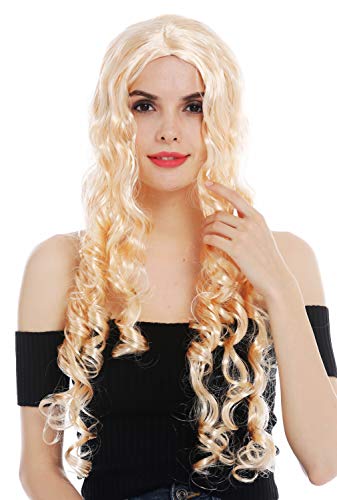 WIG ME UP - 59275-P02 Perücke Karneval Damen sehr lang Locken Mittelscheitel hellblond Fee Prinzessin von WIG ME UP