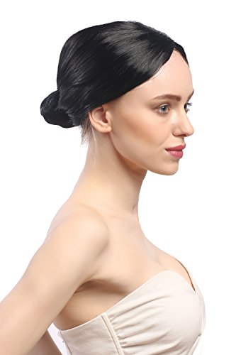 WIG ME UP - 68127-P103 Perücke Damen Karneval Fasching Schwarz Streng Dutt Haarknoten Ballerina Ballett Tänzerin von WIG ME UP