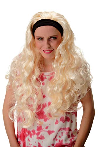 WIG ME UP - 68381-P88 Eine echte Mähne Karneval Fasching Perücke mit festem Stirnband Hellblond Extrem Lang Volumen von WIG ME UP