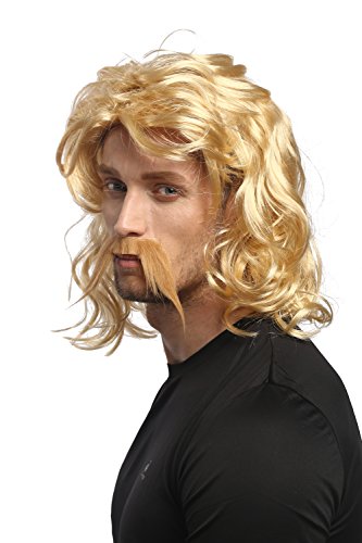 WIG ME UP - 91098-ZA06 Perücke & Bart Herren Karneval Halloween Blond wellig Gallier Germane Barbar Kelte Wikinger Normanne Barde von WIG ME UP