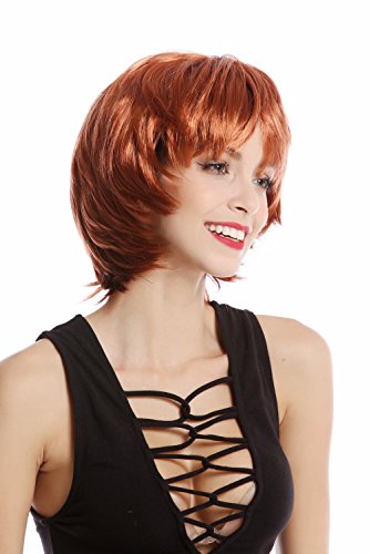 WIG ME UP - SH-15-P130 Perücke Damenperücke Karneval Halloween kurz Rot Kupferrot 80er von WIG ME UP