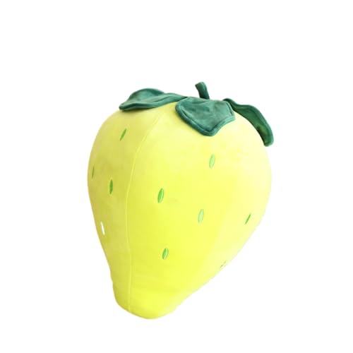 Frucht-Plüschkissen, süßes Erdbeer-Plüschtier, großes Frucht-Plüschtier, Erdbeer-Dekorationen, Reisekissen für Erwachsene und Kinder, Geschenke (25CM,Yellow) von WIHXES