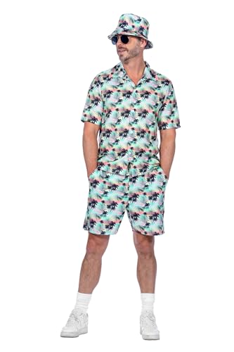 WILBERS & WILBERS 5679 - Festival Set für Herren, Palmenmotiv, Shorts, Shirt, Party Outfit, für Festival, Karneval WILBERS & WILBERS 5679 - Festival Set für Herren, Palmenmotiv, Shorts, Shirt, Party Outfit, für Festival, Karneval von WILBERS & WILBERS