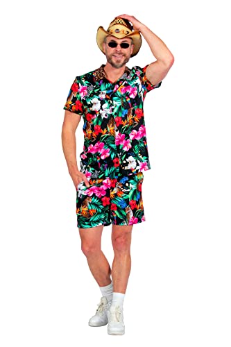 WILBERS & WILBERS - Duo-Set Festival mit blumigen Dschungel-Print - Party-Outfit aus geschmeidigem Stoff - zweiteilig - Herren - Größe XL von WILBERS & WILBERS