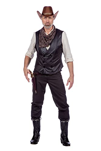 WILBERS & WILBERS - Herren Cowboy Set dreiteilig in schwarz - echter Western Look - Karneval/Fasching - Größe XL/56-58 von WILBERS & WILBERS