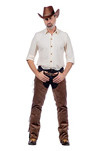 WILBERS & WILBERS - Herren Western Hemd Cowboy Hemd/Bluse - einteilig in creme - Karneval/Fasching - Größe S-XL von WILBERS & WILBERS