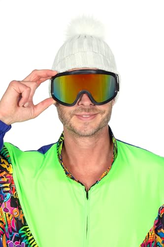 WILBERS & WILBERS 20163 - Skibrille mit Spiegelglas, Partybrille für Karneval und Mottopartys von WILBERS & WILBERS