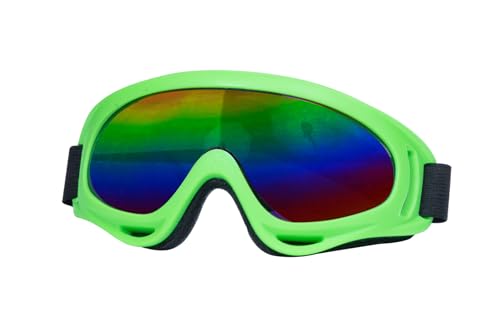 WILBERS & WILBERS 20164 - Skibrille mit Spiegelglas, Partybrille für Karneval und Mottopartys, Neon Grün von Wilbers&Wilbers