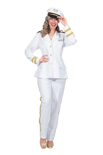 WILBERS & WILBERS 320466 - Kostüm Navy Offiziersoutfit für Damen, Kapitänskostüm, Uniform, für Karneval, 42 von WILBERS & WILBERS