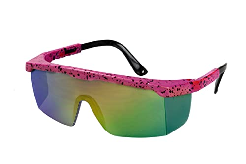 Wilbers & Wilbers - Brille 80er Jahre, Retro Ski Brille für Damen und Herren, rosa von WILBERS & WILBERS