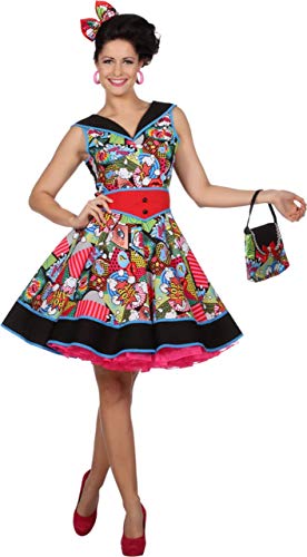 Wilbers & Wilbers NEU Damen-Kostüm Kleid Pop-Art, Gr. 46 von WILBERS & WILBERS