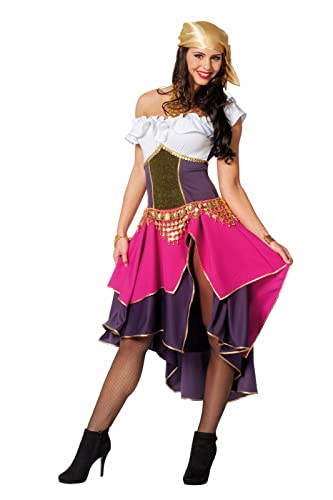 Zigeunerin Kostüm Damenkostüme Damen Karneval Fasching Kleid Bandana Bunt von Wilbers