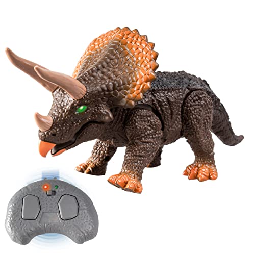 WILD PREDATORS - Triceratops RC | Dinosaurier Spielzeug | Dinosaurier Spielzeug Ab 3 Jahre | Dinosaurier Ferngesteuert | Dino Ferngesteuert | 28 cm von WILD PREDATORS