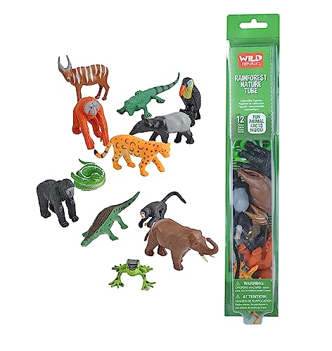 Wild Republic 12233 12755 - Nature Tube Spielset, Tierwelt Regenwald, 32 cm, Grüne von WILD REPUBLIC