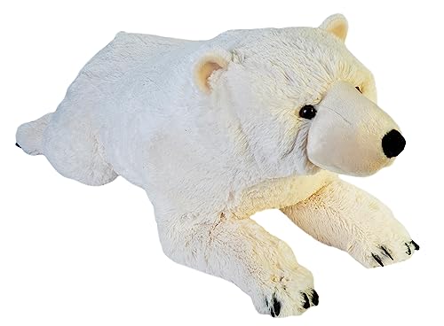 Wild Republic 18080 Republic 19554 Jumbo Plüsch Eisbär, großes Kuscheltier, Plüschtier, Cuddlekins, 76 cm von WILD REPUBLIC