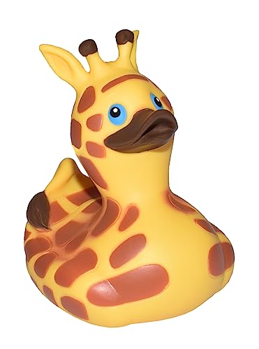 Wild Republic 23204 Rubber Duck, Gummiente, Giraffe, Badewannen-Geschenke für Kinder, Quietscheentchen, Badespielzeug für Babys, Gummiente lustig, Badeente zum Sammeln, 10 cm von WILD REPUBLIC