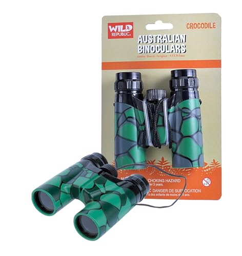 Wild Republic 85176 - Binocular Kinderfernglas Krokodil, 12 cm von WILD REPUBLIC