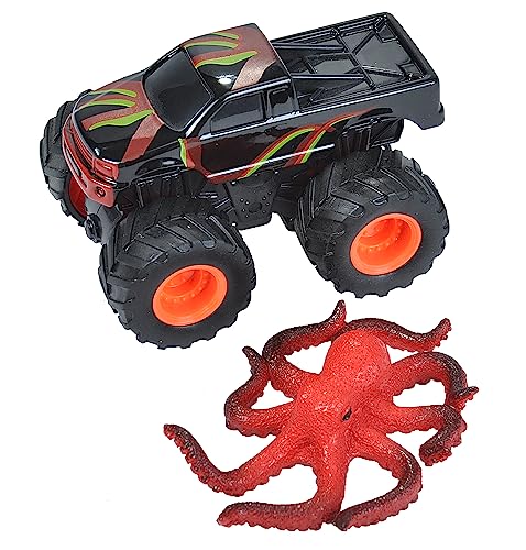 Wild Republic Adventure Mini Truck Krake, für Kinder, Abenteuergeschenke, Fantasie-Spielzeug für Draußen, Monster-Truck-Auto, 10 cm von WILD REPUBLIC