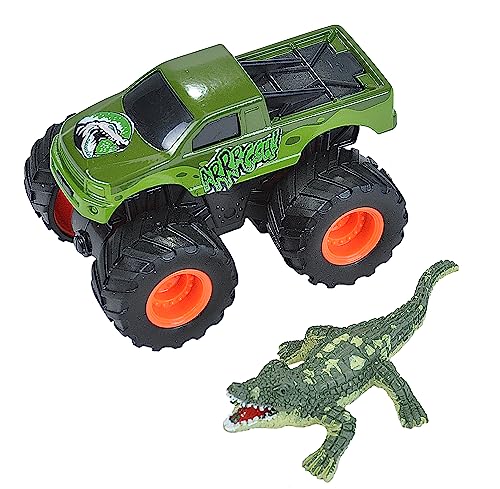 Wild Republic Adventure Mini Truck Krokodil, für Kinder, Abenteuergeschenke, Fantasie-Spielzeug für Draußen, Monster-Truck-Auto, 10 cm von WILD REPUBLIC