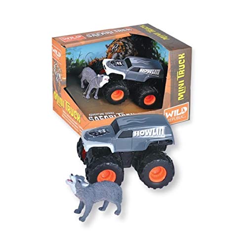 Wild Republic Adventure Mini Truck Wolf, für Kinder, Abenteuergeschenke, Fantasie-Spielzeug für Draußen, Monster-Truck-Auto, 10 cm von WILD REPUBLIC