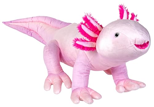 WILD REPUBLIC Cuddlekins Eco Jumbo Axolotl, Plüschtier, 76 cm, Plüschspielzeug, umweltfreundlich von WILD REPUBLIC