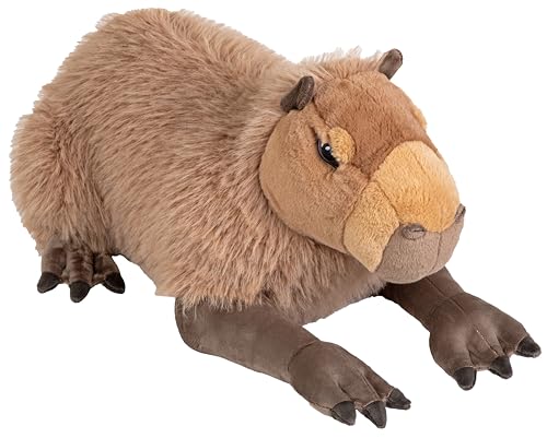 Wild Republic Cuddlekins Eco Jumbo Capybara, Plüschtier, 76 cm, Plüschspielzeug, umweltfreundlich von WILD REPUBLIC