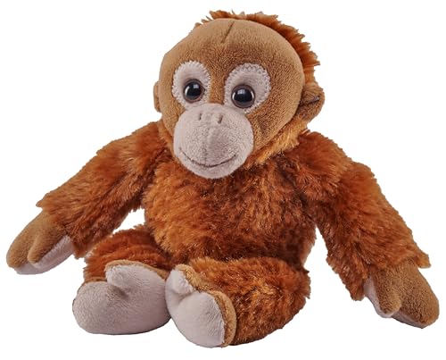 Wild Republic Pocketkins Eco Orang-Utan, Plüschtier, 12 cm, Plüschspielzeug, Hergestellt aus recycelten Materialien, Umweltfreundlich von WILD REPUBLIC