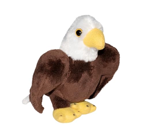 Wild Republic Pocketkins Eco Weißkopfseeadler, Plüschtier, 12 cm, Plüschspielzeug, Hergestellt aus recycelten Materialien, Umweltfreundlich von WILD REPUBLIC