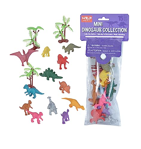 Wild Republic Polybag Mini Dinosaurier, zwölf Tierarten Aus Dem Dinosaurier, Geschenktüte für Kinder, Spielfiguren-Tiere, Toll für die Spielzeug-Sammlung von WILD REPUBLIC